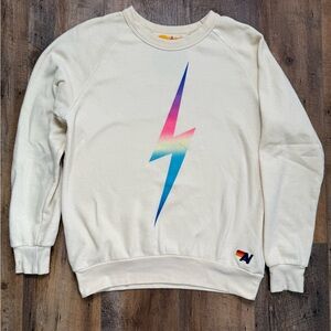 Aviator Nation Bolt Relaxed Crew Sweatshirt, Size Small